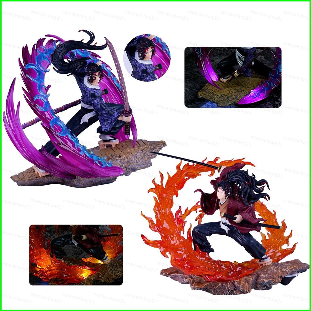 GC Demon Slayer Tsugikuni Yoriichi Kokushibo Action Figure Light ตุ๊กตาของเล่นสําหรับเด็กคอลเลกชันตก