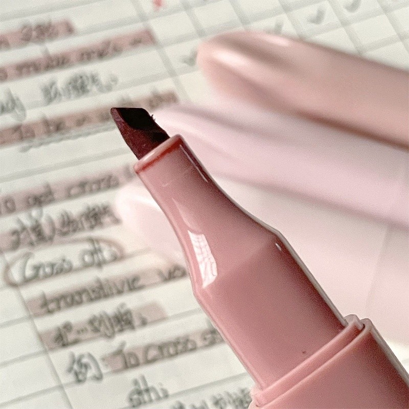 Penlab 4 ชิ้น Morandi สี Dream Pastel Highlighter ปากกาชุด Soft Tip Oblique Marker Liner สําหรับการวาดภาพ C3033 - รูปที่ 2