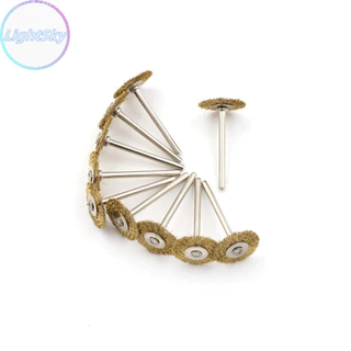 Lightsky 10PCS 22 มม.ล้อลวดทองเหลืองแปรงเครื่องมือขัดสําหรับ Die เครื่องบด Power Rotary TH