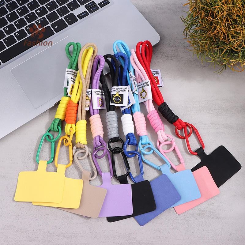 [แฟชั่น] สายรัดข้อมือ Lanyard สายรัดข้อมือสมาร์ทโฟนสีสันสดใสเชือกเส้นเล็กโซ่สําหรับโทรศัพท์มือถือและสายรัดเคสทั้งหมด {TH}