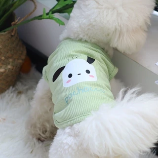 SANRIO สุนัขและแมวฤดูใบไม้ผลิและฤดูร้อนเสื้อกั๊กสัตว์เลี้ยงฤดูใบไม้ผลิและฤดูใบไม้ร่วงการ์ตูนแฟชั่นวาฟเฟิลเสื้อกั๊ก ซานริโอ พิมพ์น่ารักเสื้อผ