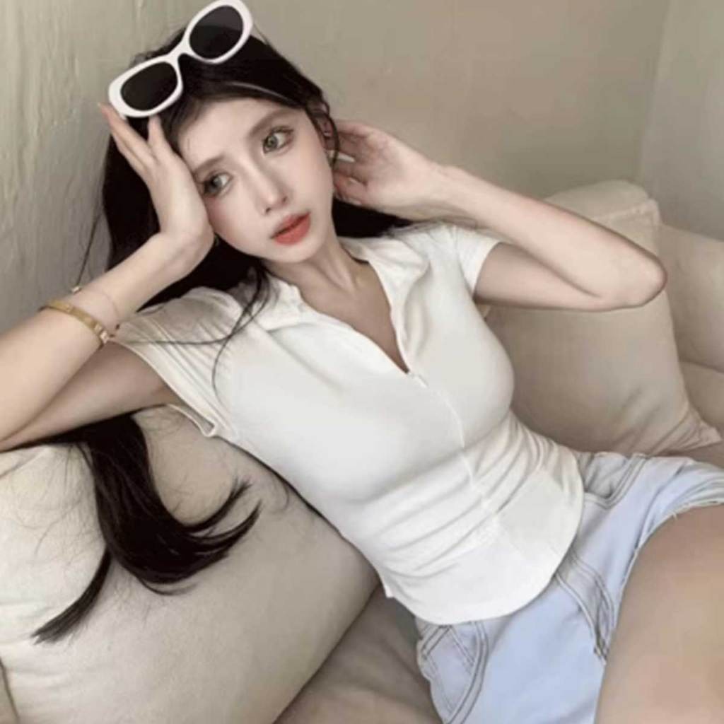 สินค้าใหม่ล่าสุด เสื้อยืดสไตล์เกาหลีรุ่นใหม่ล่าสุด เสื้อยืดแขนสั้น - รูปที่ 3