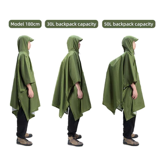 【TH Delivery】Qunature Raincoat เสื้อกันฝน เสื้อกันลม กันน้ำ น้ำหนักเบา สำหรับเดินป่า ปีนเขา ตั้งแคมป์ ระบายอากาศได้ดี มีแถบสะท้อนแสง สำหรับกิจกรรมกลางแจ้ง