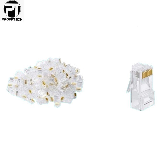 Profftech Connector UTP RJ45 Connector Head สีพลาสติก 6 50 ชิ้น