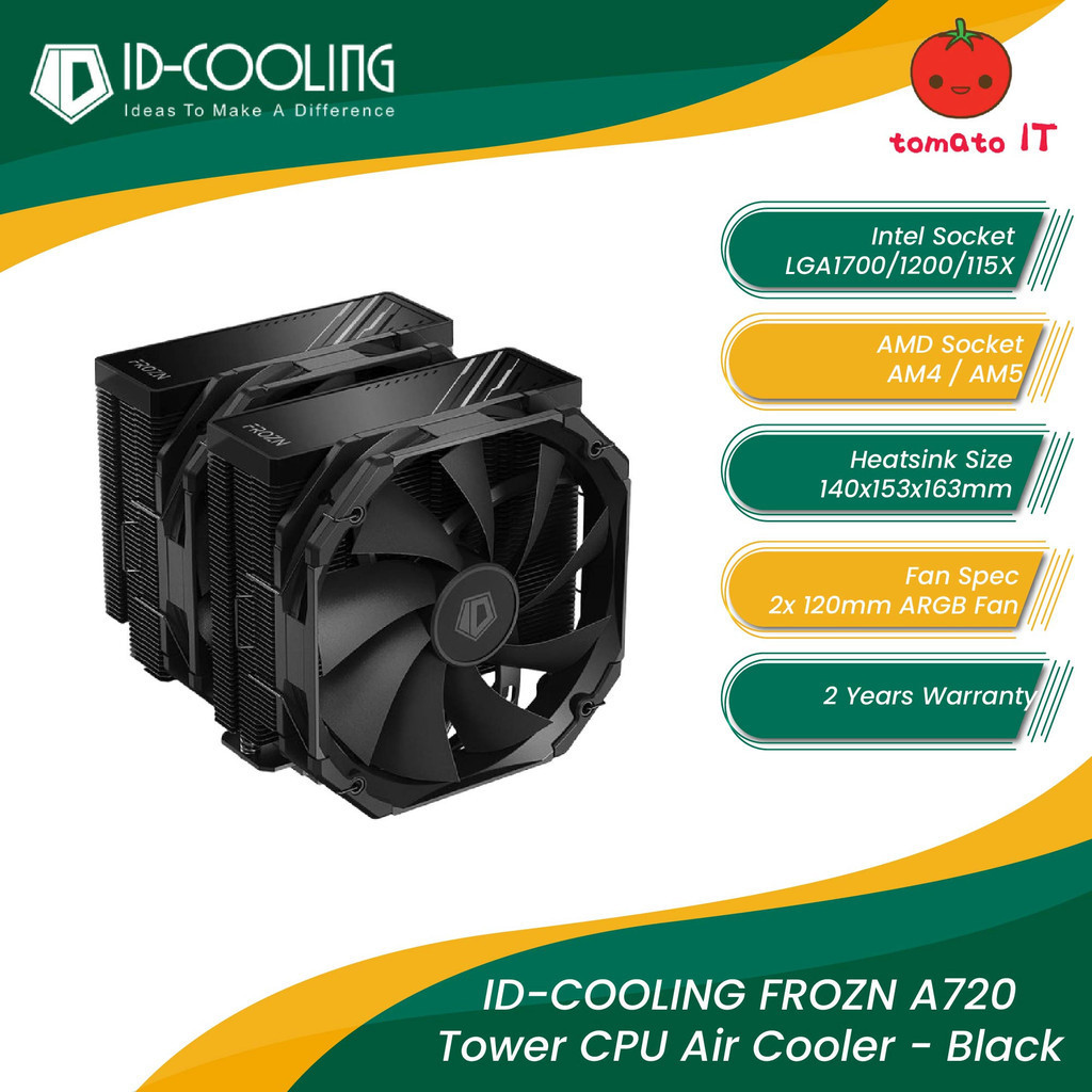 ID-COOLING FROZN A720 Tower CPU Cooler สีดํา