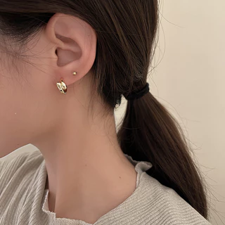 Sweet Girls Water Drop Siver Gold Buckle Piercing ต่างหูหู Studs อุปกรณ์เสริม