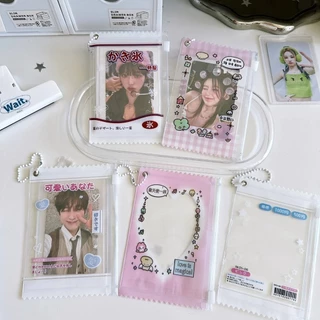 Ins Badge Bag พวงกุญแจ 3 นิ้ว Photocard Holder Toploader Bag Doll Storage Bag
