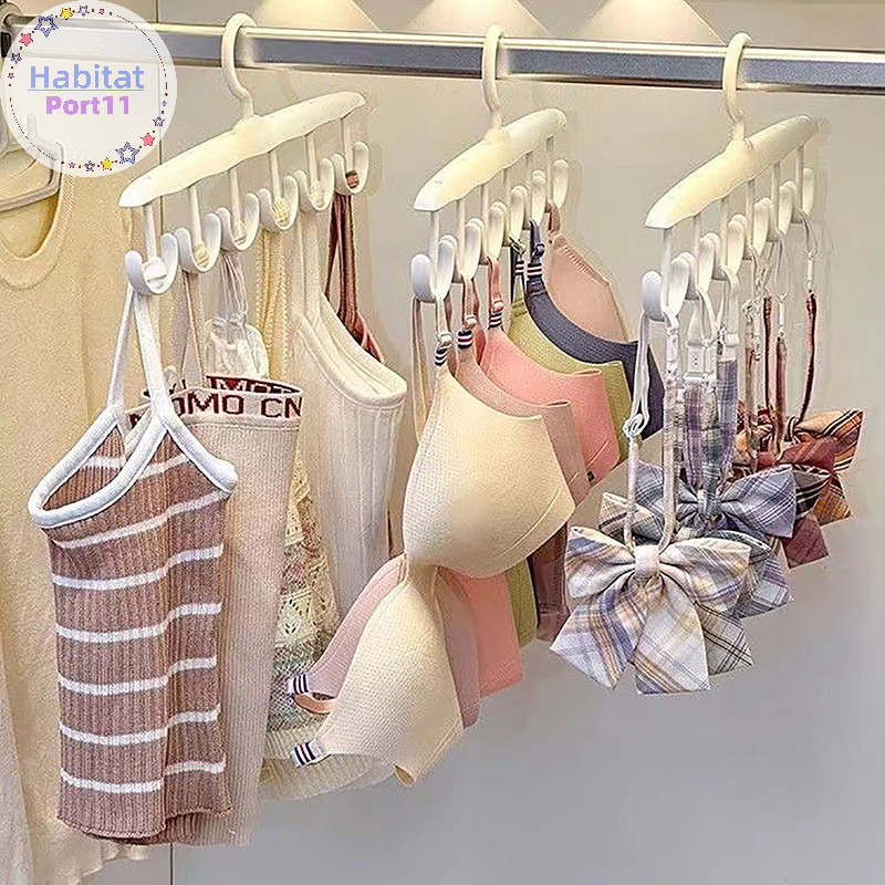 Habitatport 1PC ไม้แขวนเสื้อสําหรับตู้เสื้อผ้า,360°Rotag Multi-Functional Racks พร้อมตะขอสําหรับกระเป๋าเข็มขัดหมวกยกทรง,ประหยัดพื้นที่เสื้อกั๊กชั้นเก็บ th ราคา ถูกที่สุด ดีลบีเคเค