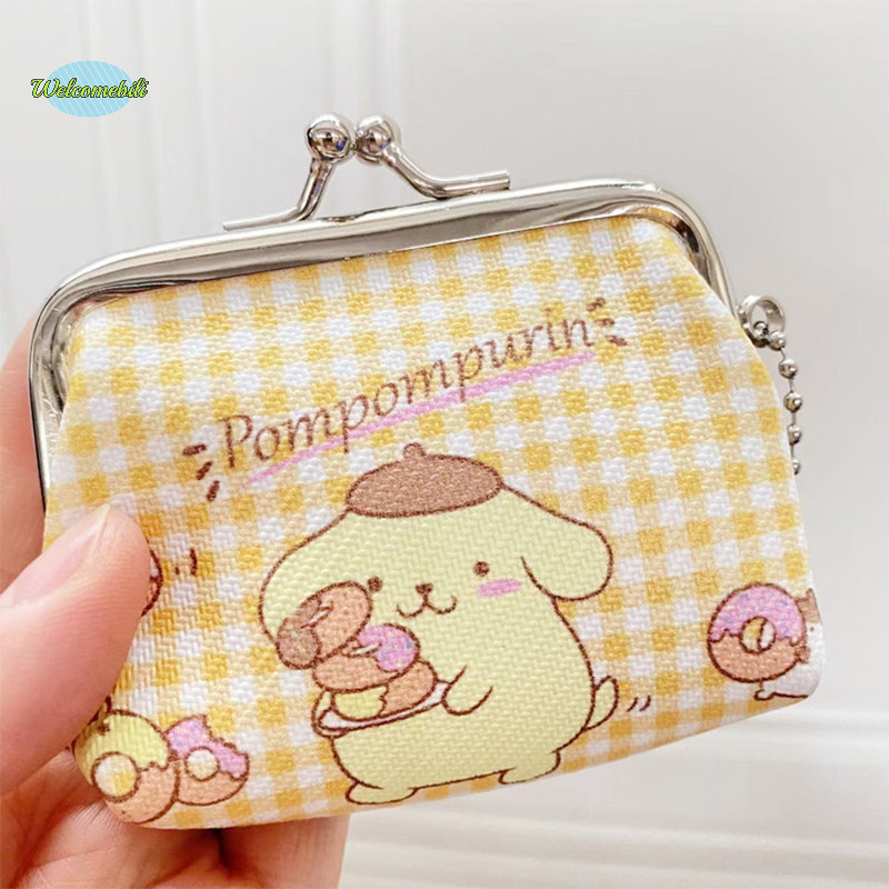 SANRIO [Welcomebili] 1pcหูฟังเหรียญกระเป๋าเก็บแบบพกพาsanrio Kuromi Hello Kittyกระเป๋าเงินเหรียญเล็กๆDIYจี้น่ารักPUกระเป๋าสตางค์หัวเข็มขัดขนาดเล็กใหม่