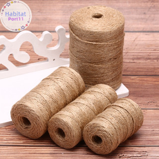 Habitatport ธรรมชาติกัญชาผ้าลินิน Twisted Burlap Jute Twine …