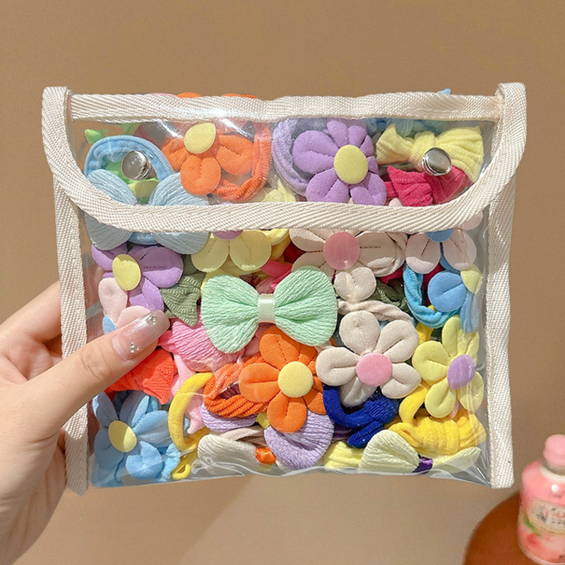 20 ชิ้นเด็กผมหางม้าสูงโบว์คาดศีรษะสาวใหม่ผมวงยางรัดผมเชือก หมวก - รูปที่ 6