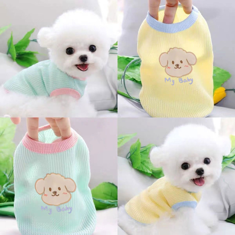 Puppy Cat เสื้อผ้าฤดูใบไม้ร่วงฤดูร้อนบางสไตล์ Corgi Teddy Pomeranian สุนัขขนาดเล็กลูกสุนัข