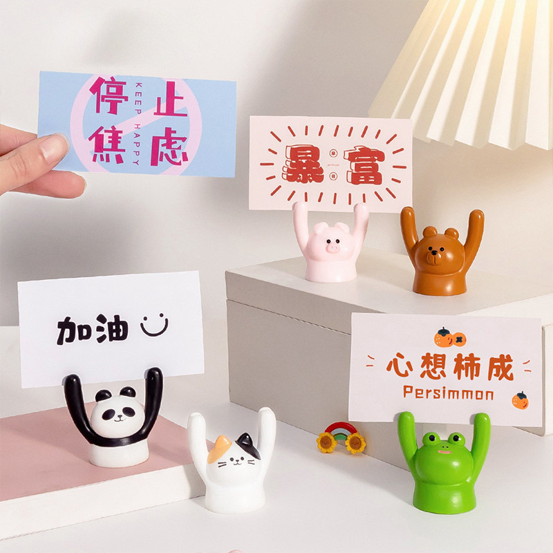น่ารักสัตว์ข้อความคลิปสร้างสรรค์มินิแพนด้าสก์ท็อปเครื่องประดับตกแต่งโต๊ะ