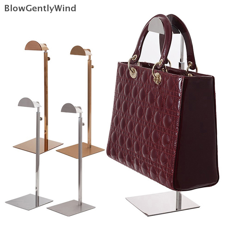 Blowgentlywind ปรับขัดทอง/เงินแขวนกระเป๋ากระเป๋าถือชั้นวางขาตั้งจอแสดงผลกระเป๋าถือผู้ถือ Rack Organizer Stand Storage BGW