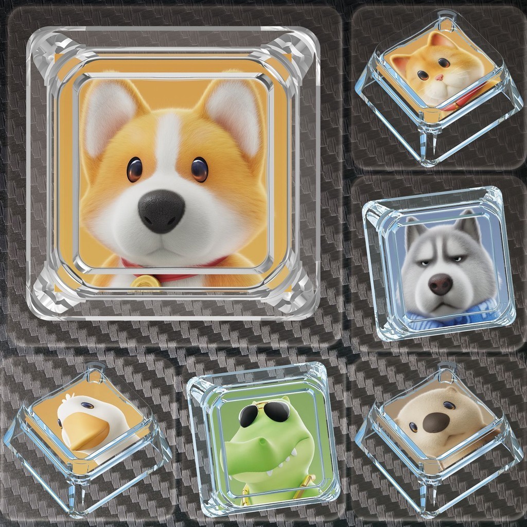 Beast Party Unique Keycap Wooting Transparent Mechanical Keyboard Cap