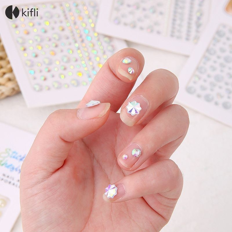 kifli.thHeart Pearl DIY Face Diamond Sticker Children Gem Diamond Sticker Stage Diamond Sticker-KI