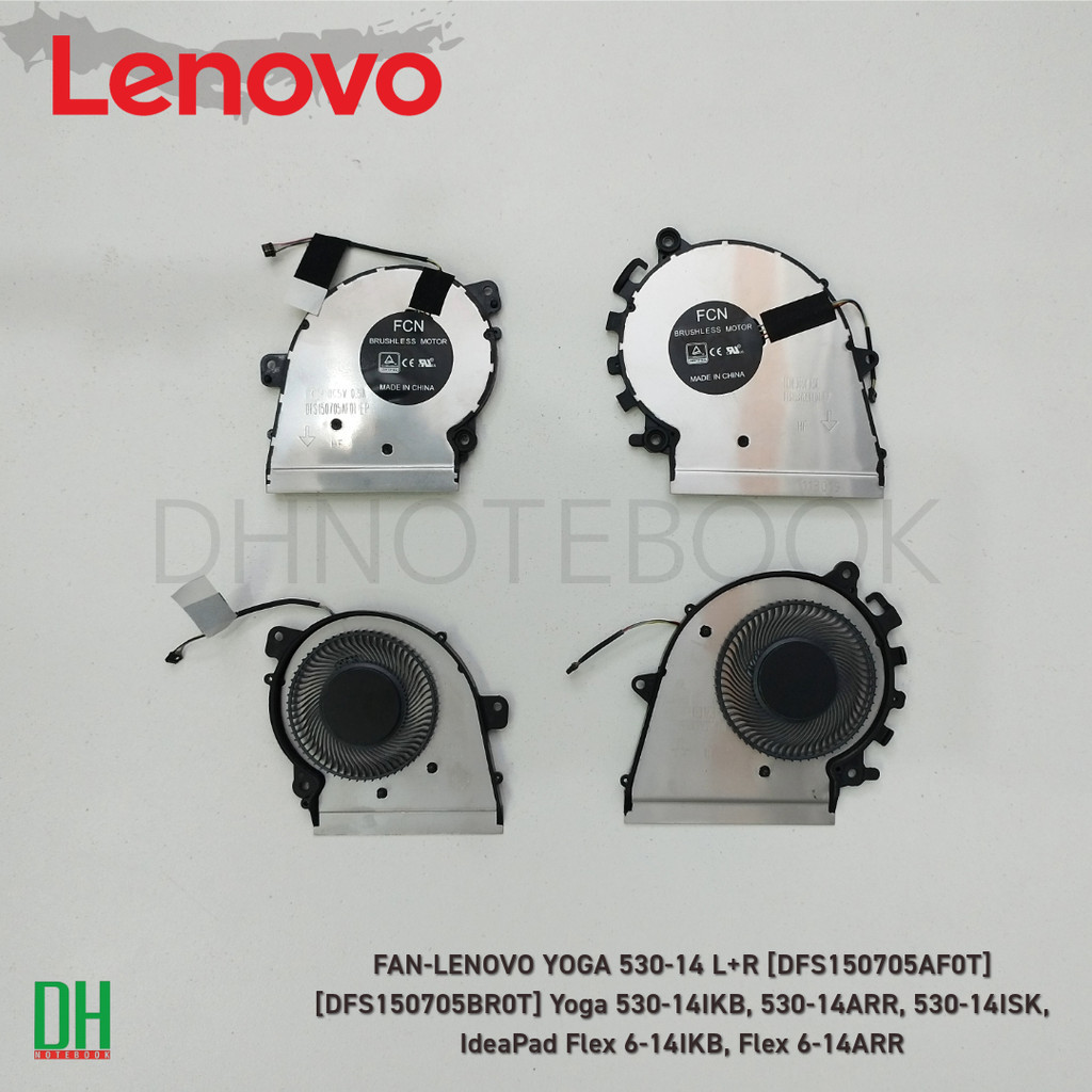 พัดลมระบายความร้อนสำหรับ Lenovo Yoga 530-14IKB, 530-14ARR, 530-14ISK, IdeaPad Flex 6-14IKB, Flex 6-14ARR DFS150705AF0T