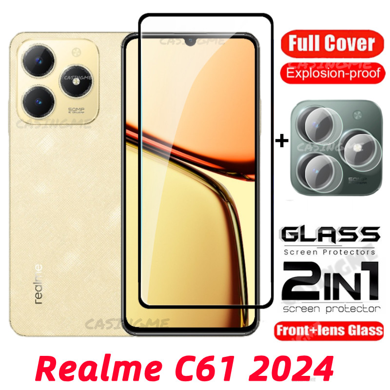 Realme C61 2024 ป้องกันหน้าจอโปร่งใสคลุมทั้งหมดฟิล์มสําหรับ Realmi C61 4G C63 Realme C61 RealmeC61 C