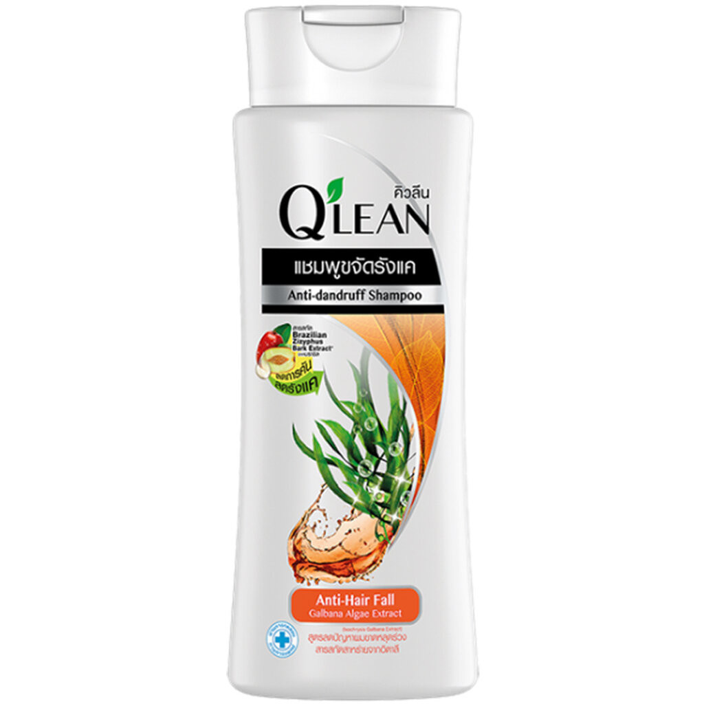 LeeMart ยาสระผม คิวลีน Q-Lean 170ML ยาสระผม คิวลิน แชมพู สระผม จากญี่ปุ่น รุ่น แอนตี้ แฮร์ฟอล สีส้ม ขนาด 170 มล.