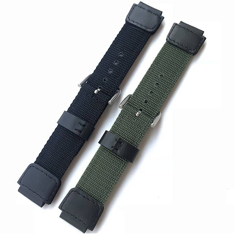 คลังสินค้าพร้อม 18 มม.ผ้าใบสายนาฬิกาไนลอนสําหรับ Casio สําหรับนาฬิกาควอทซ์สายนาฬิกาดิจิตอล G-SHOCK AE-1200WH SGW-300 400 AQ-S810W สร้อยข้อมือสไตล์ทหารผู้หญิงผู้ชายเข็มขัดข้อมือ