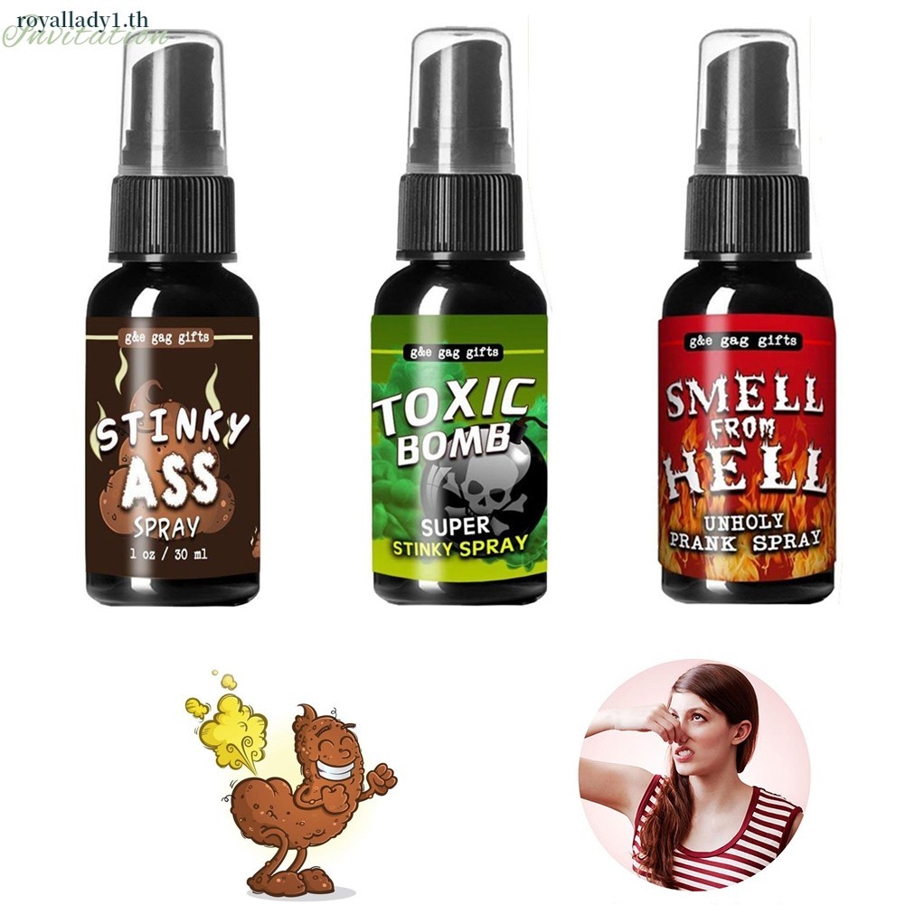 [ในสต็อก] 30ml Novelties Liquid ผายลม Gag Prank Joke Spray สามารถ Stink Bomb Smelly Stinky Gas