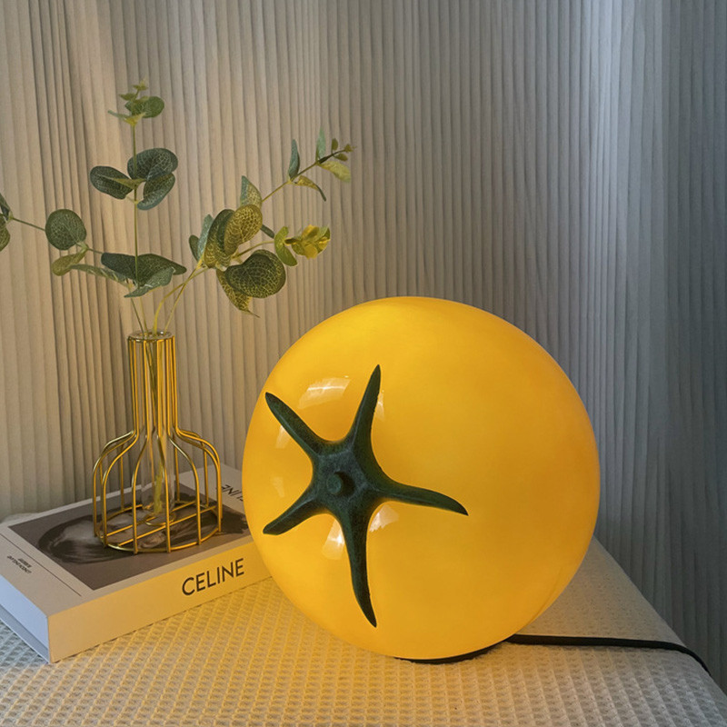 มะเขือเทศกระจกไฟกลางคืน โคมไฟมะเขือเทศ สีแดง led โคมไฟตั้งโต๊ะ ของแต่งห้อง โคมไฟหัวเตียง - รูปที่ 5