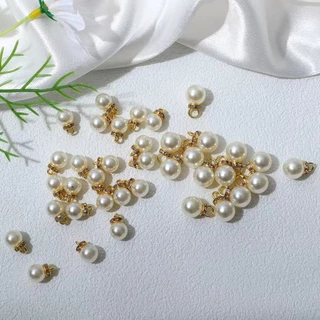 20 ชิ้น/ล็อต ABS ความสว่างสูงจี้มุกฝังเพชรจี้มุกเสื้อผ้าอุปกรณ์เสริมผม Diy เครื่องประดับอุปกรณ์เสริม