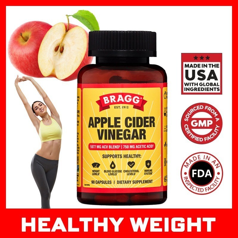 Bragg แคปซูลเสริมพลังงาน Apple Cider Vinegar 90 ชิ้น
