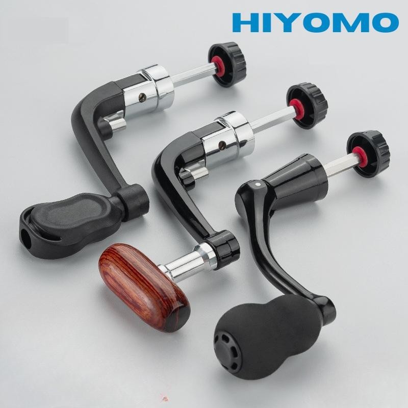 Linnhue Spinning Reel Eva Handle พับ Rocker Arm ตกปลา Reel สําหรับ 1000-7000 อะไหล่ซ่อมพับโลหะ Reel Handle พร้อมลูกบิดไม้