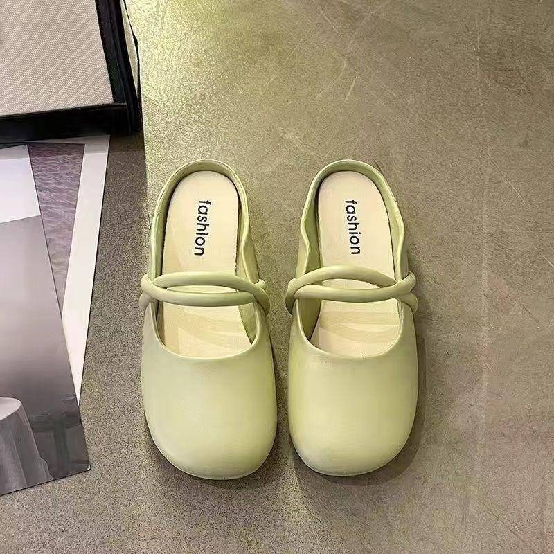 2024 แฟชั่นป๊อป Bag Head Flip Flop ผู้หญิงฤดูร้อนกลางแจ้งลื่นสบายเรียบง่าย