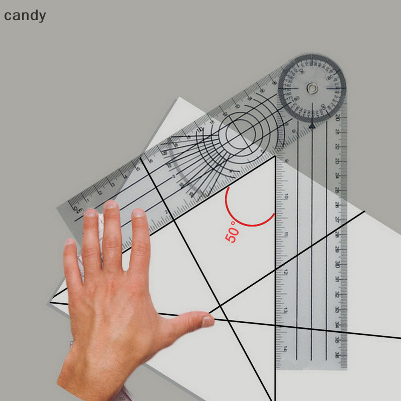 Ndy 1PC Multi-Rurler Goniometer มุม Spinal ไม้บรรทัด 360 องศาเครื่องมือวัด N
