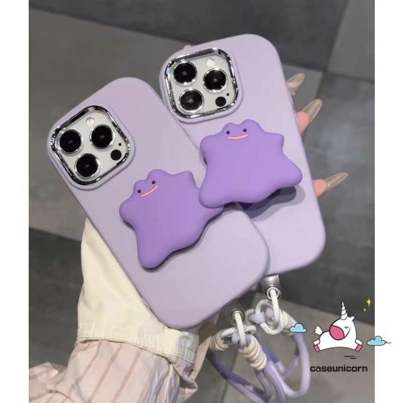 การ์ตูน Simple เลนส์โลหะสีม่วงสําหรับ Realme C67 C53 C15 หมายเหตุ 50 C25 C51 C63 C11 C55 C65 C12 C30 C20 5 6i 5s 8i C21Y C25Y C25Y C25s 20A ขนาดเล็กกรณีผี