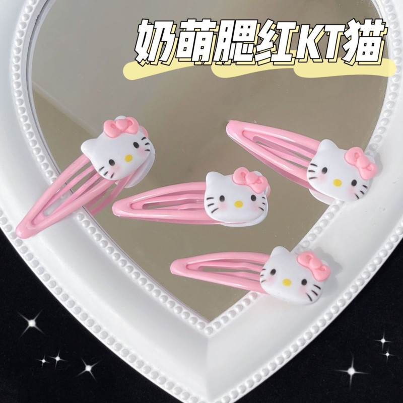 2024 ใหม่หวานและน่ารัก KT Cat Bangs Duckbill คลิปแมว BB Hairpin