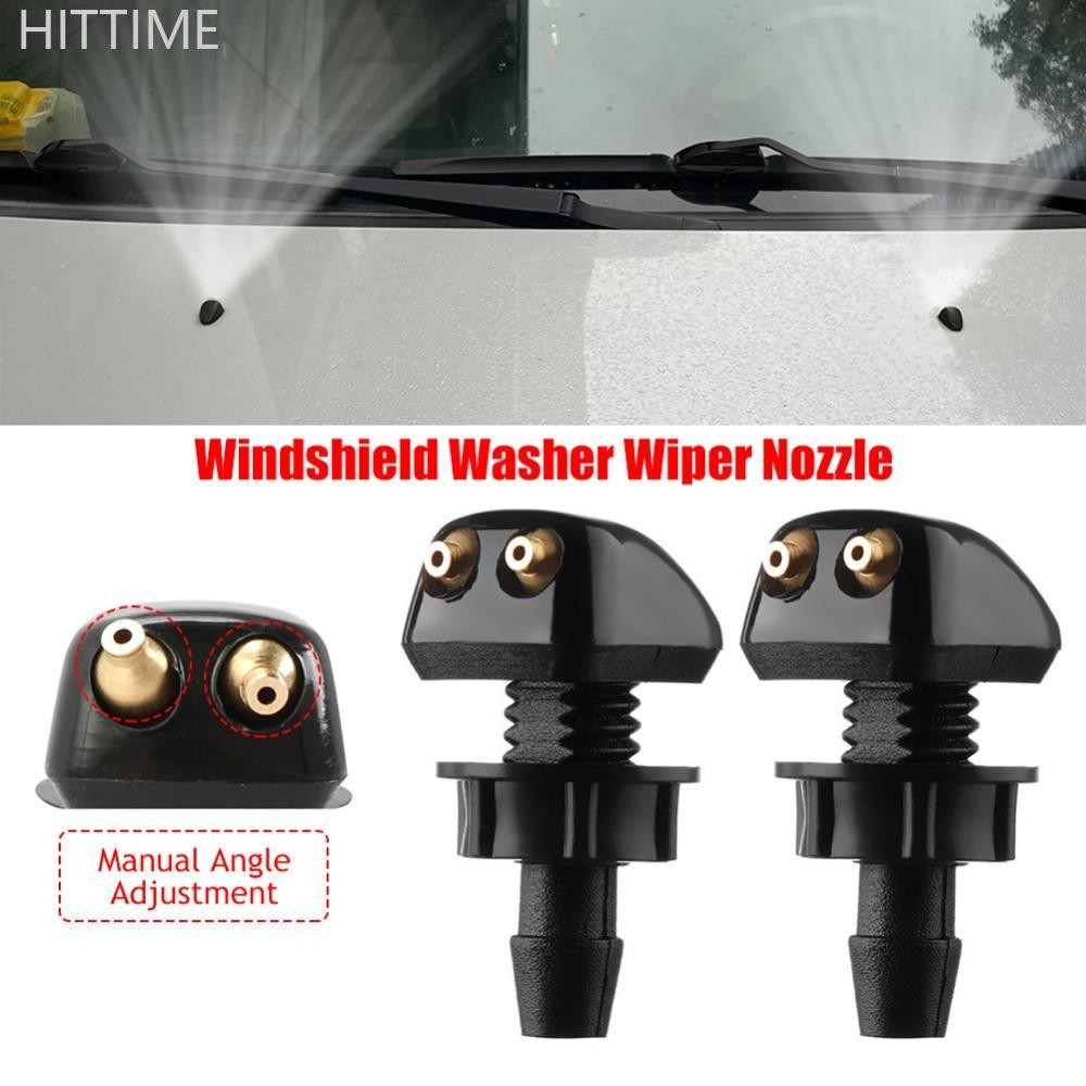 Hittime 2 ชิ้น Universal ด้านหน้ากระจกเครื่องซักผ้า Wiper หัวฉีด Sprayer สําหรับ Honda City Odyssey Civic CRV HRV Legend Jazz RR VTi H4V8