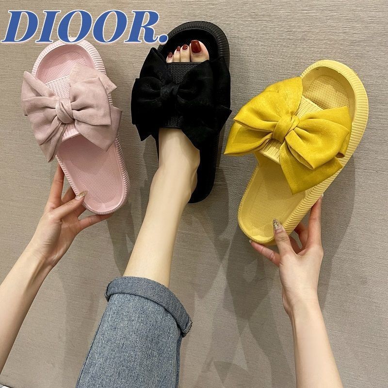 Dioor Ladies ฤดูร้อนใหม่สบายบ้านอาบน้ําหนา soled รองเท้าชายหาดเส้นตรง
