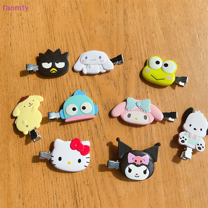 Faomty Kawaii Sanrio กิ๊บติดผมน่ารักการ์ตูน Hairpin Headwear น่ารักด้านข้าง Bang คลิปสําหรับสาวผู้หญิงอุปกรณ์เสริมผมของขวัญสแควร์ TH