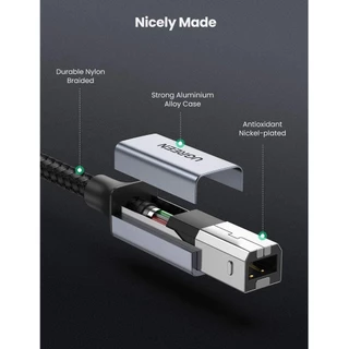 UGREEN รุ่น US370 สายต่อปริ้นเตอร์ USB C to USB Type B 2.0 Printer Cable 3FT Printer Scanner Cord