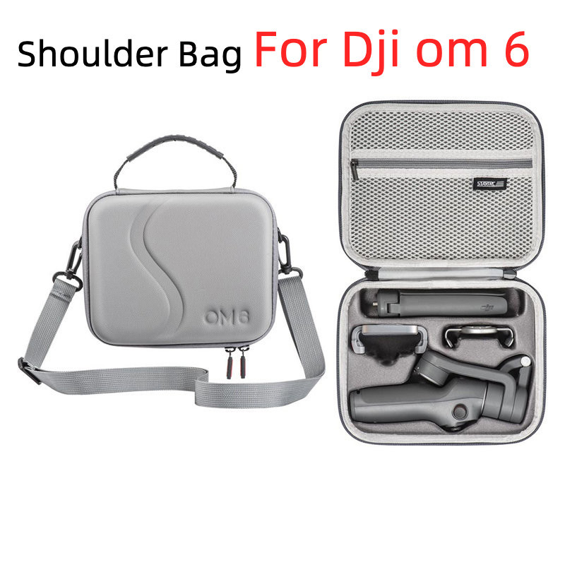 กระเป๋าสะพายแบบพกพาสําหรับ DJI OM 6/ DJI OM 7 P/OM 7 กล้องมือถืออุปกรณ์เสริมกรณี Osmo Mobile 6 กระเป๋าถือ PU กระเป๋าถือ
