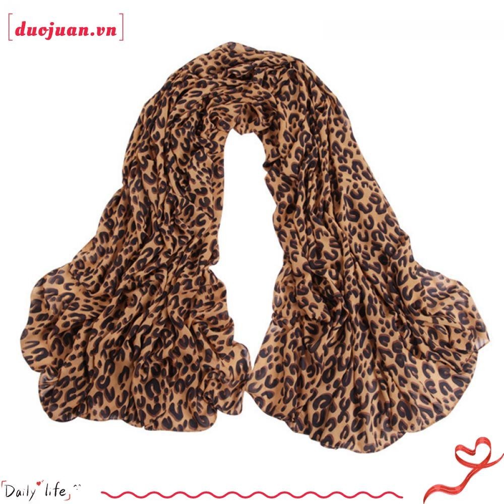 Duojun Leopard Scarf ผ้าพันคอผู้หญิงแฟชั่น