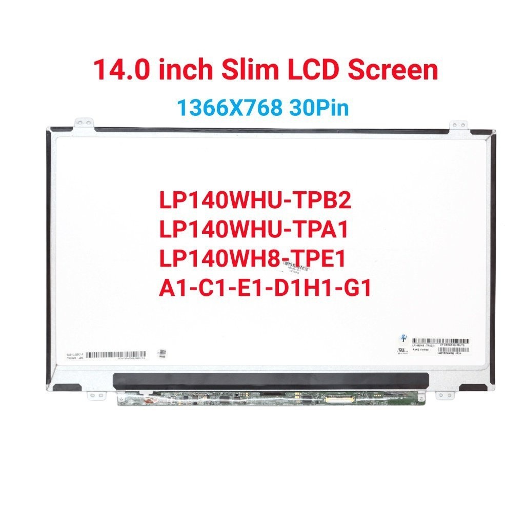 แล็ปท็อป LCD 30 พิน 14.0 นิ้ว NT140WNM-N31 NT140WHM-N41 b140xtn02.d b140xtn02.e b140xtn02.a b140xtn0