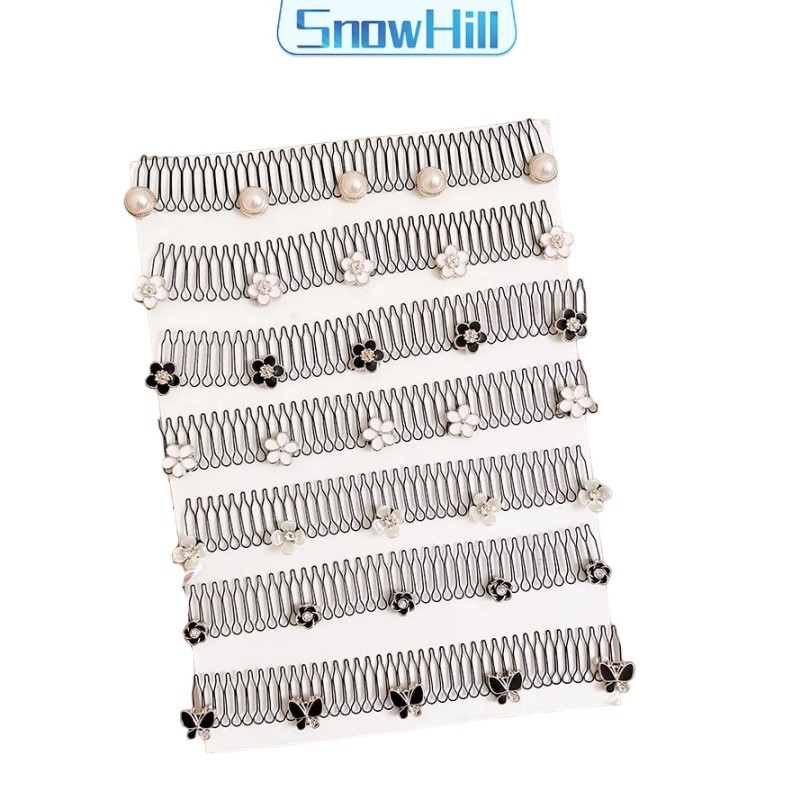 S.H หวีสับผม ลายดอกไม้ และไม่มีรอยต่อ ระดับไฮเอนด์ เก็บผมเร็ว Hair Accessories - รูปที่ 7