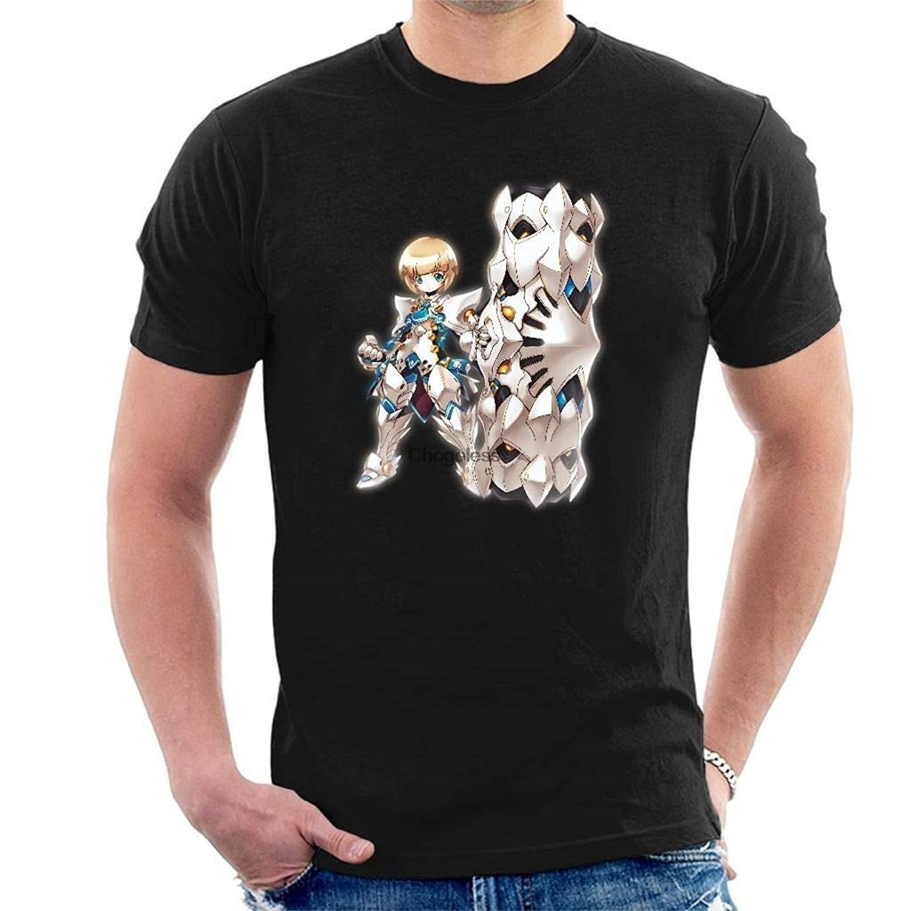 เสื้อยืดสีดํา Elsword Kochamy สําหรับผู้ชาย Classic Cool Tee