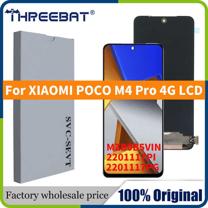 6.43" Original For Xiaomi Poco M4 Pro LCD 2201117PI 2201117PG MZB0B5VIN Display Touch Screen For X
