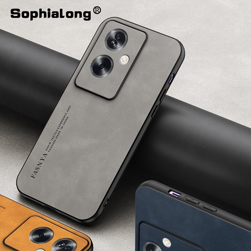 Oppo A3X A79 Reno11 F A2 CPH2681 เคสหนังแข็งคุณภาพสูง PC ฝาหลังกันกระแทก
