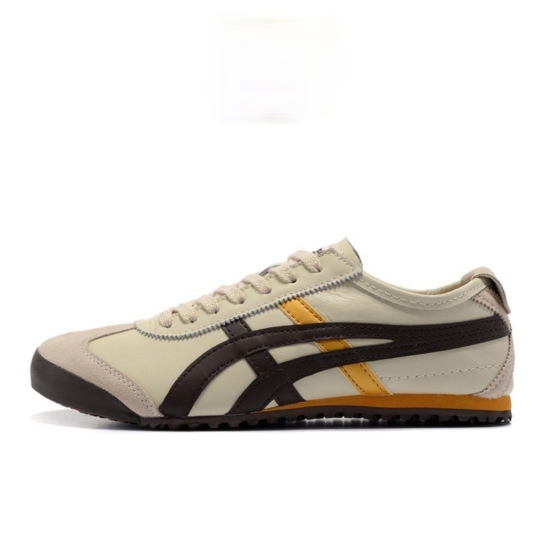 Asics Onitsuka Tiger MEXICO 66รองเท้าผ้าใบหนังสำหรับผู้ชายผู้หญิง (100% Original) Tiger Shoes