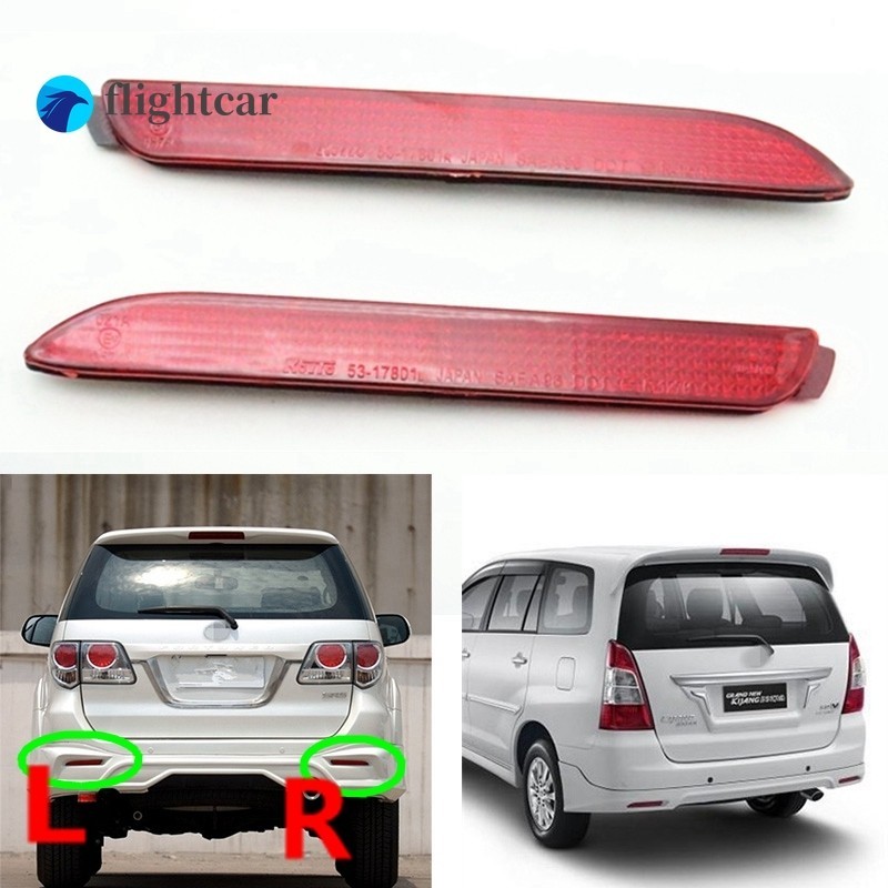 Ft รถด้านหลังกันชน Reflector ไฟเตือนสําหรับ Toyota Fortuner Innova Venza 2012 2013 2014 2015 Matrix S 2011 ถึง 2013