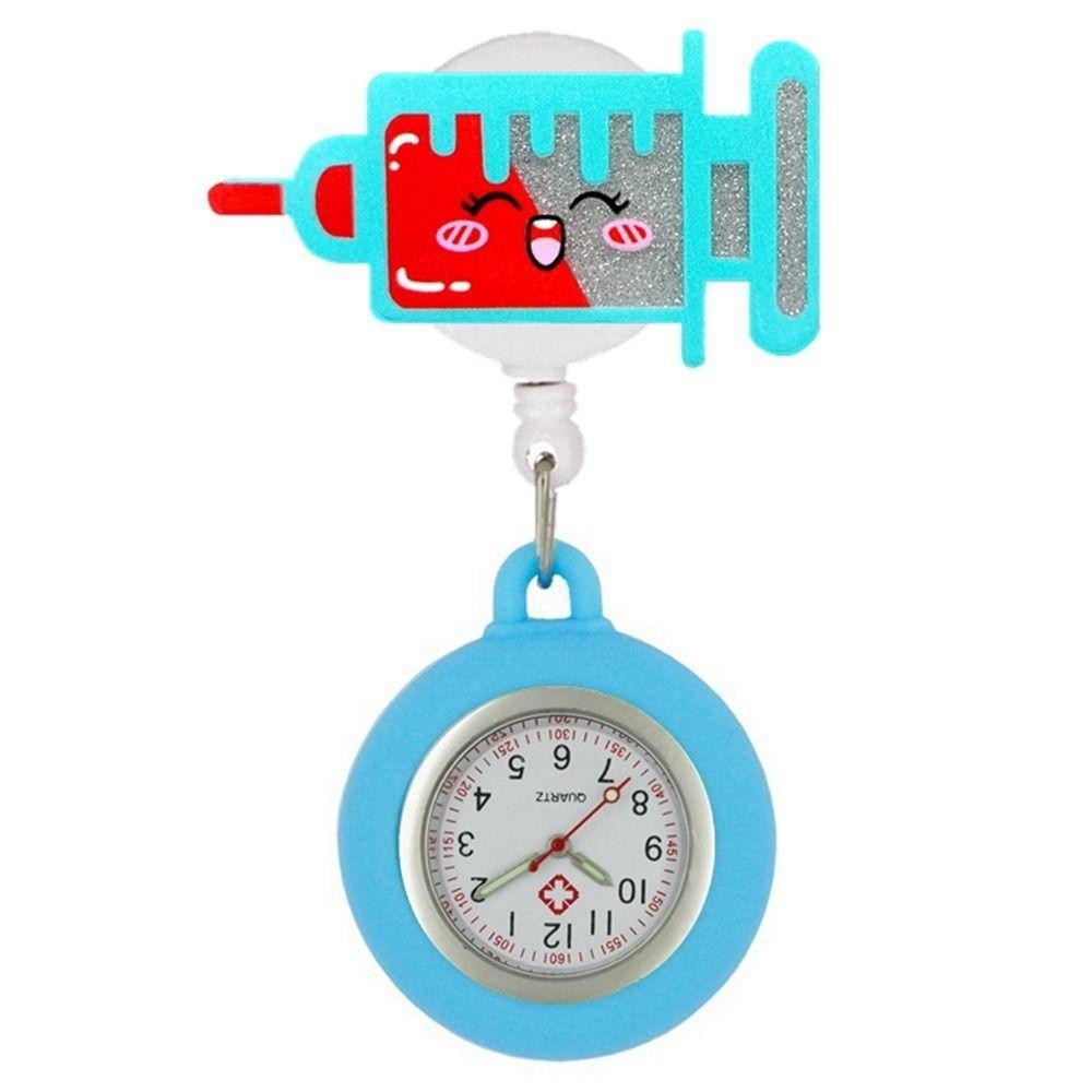 Babeque พยาบาลนาฬิกาพก, น่ารัก PVC Retractable นาฬิกาเข็มกลัด, น่ารักของขวัญสี Doctor Badge Reel