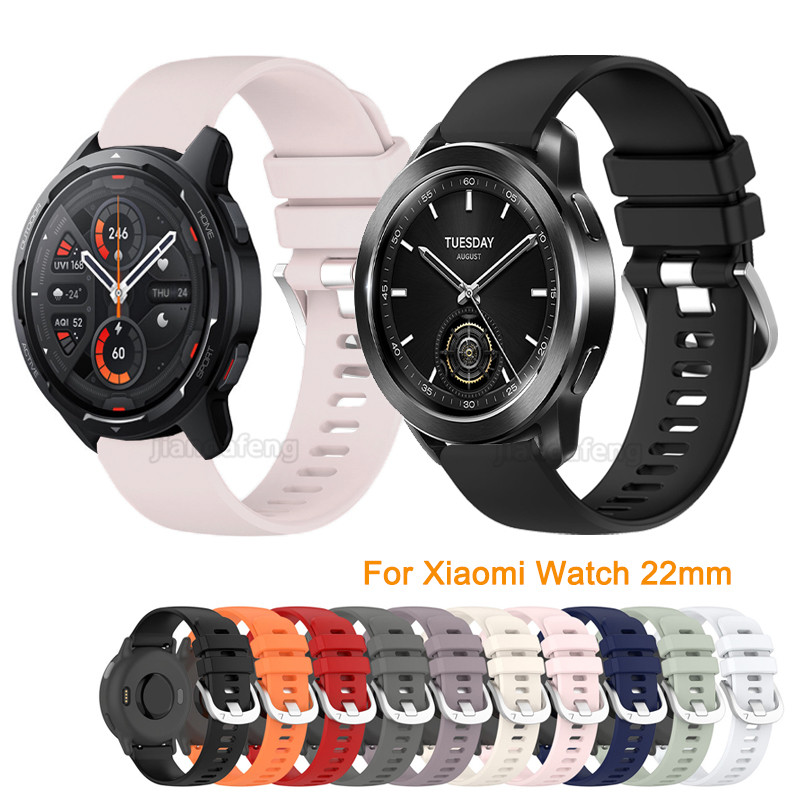 22 มม.สายรัดข้อมือซิลิโคนสําหรับ Xiaomi Watch S3 S1 active color sport S1 pro