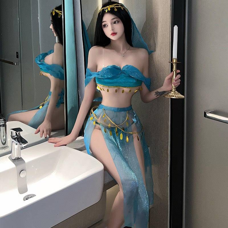 2024 รูปแบบใหม่เซ็กซ์ชุดชั้นในความปรารถนาบริสุทธิ์ลมตะวันตกโบราณ Hanfu เต้นรำจีคอสเครื่องแบบเซ็กซี่ชุดคอสเพลย์