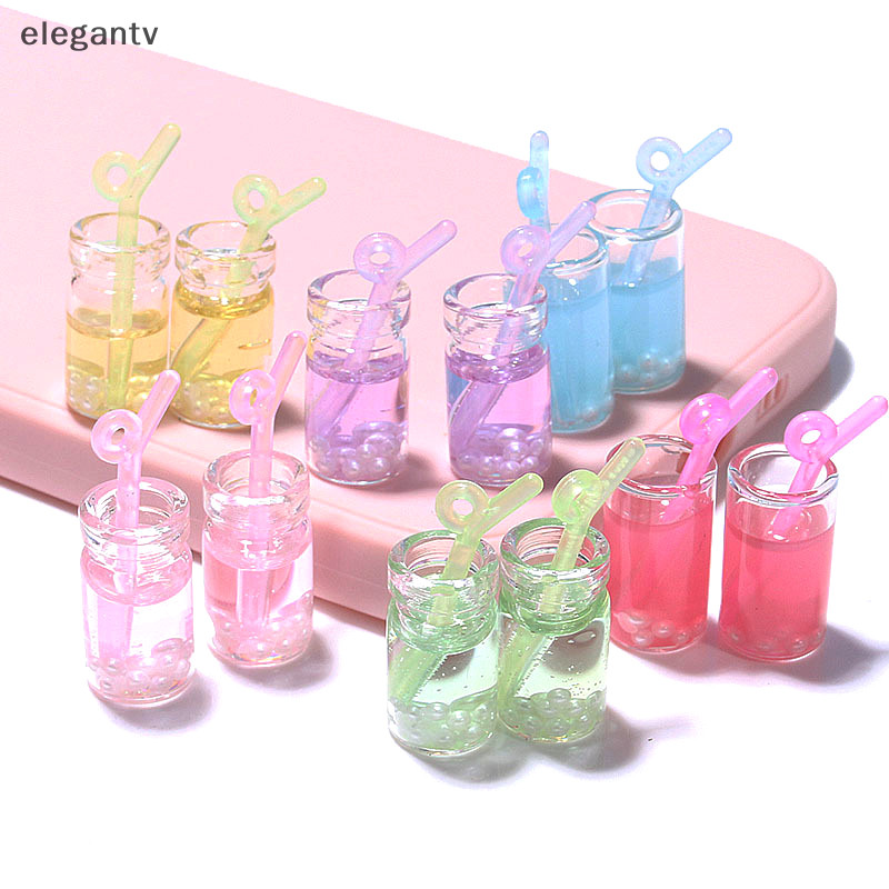 Egn 10 ชิ้น 1:12 Dollhouse Miniature ถ้วยน้ําผลไม้เครื่องดื่มถ้วยอุปกรณ์ครัว N